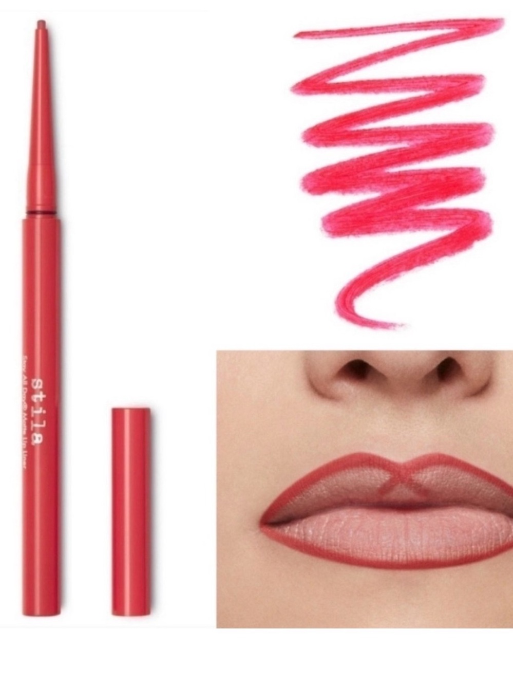 Stila Stay All Day Matte Lip Liner – Enduring Red – Retractable – NIB